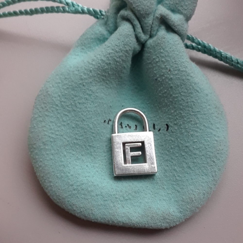 Tiffany and Co. Sterling "F" Charm